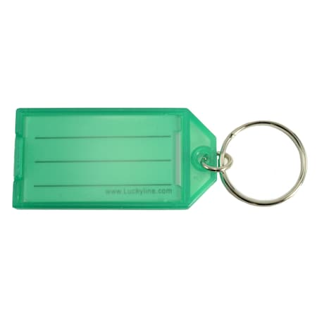 Midwest Fastener Green Plastic Ring Key Tags with Splits 6PK 35563